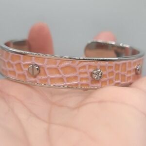 Morellato Cuff Bracelet Pink Snake Skin Print Modern Fashion Y2K Statement Bold